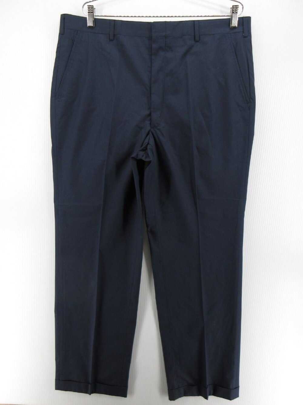 VINTAGE Majer Pants 38X32 Navy Slacks Trousers Cuffed Union Made USA